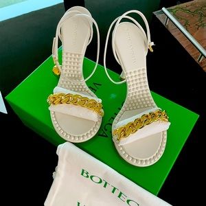 Authentic Bottega Veneta Dot ankle strap sandals